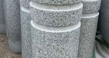 芜湖 芝麻白花岗岩挡车柱、隔离柱多少钱