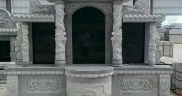 芜湖 芝麻灰高档墓碑，土墓，可定制