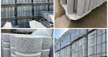 芜湖 芝麻白花岗岩挡车柱、隔离柱多少钱