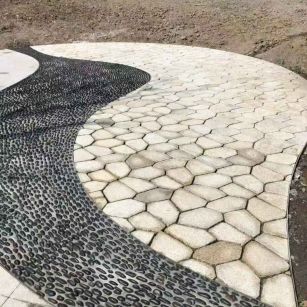芜湖 黄金麻冰裂缝室外铺装效果完美展示