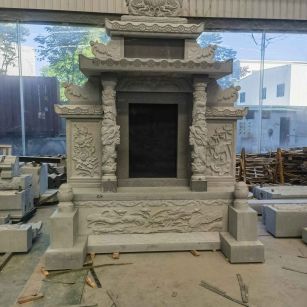 芜湖 芝麻灰高档墓碑、土墓，一套也支持定做