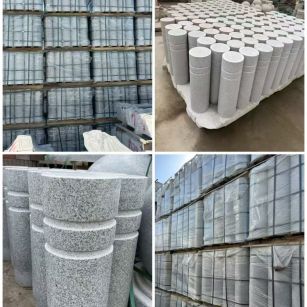 芜湖 芝麻白花岗岩挡车柱、隔离柱多少钱