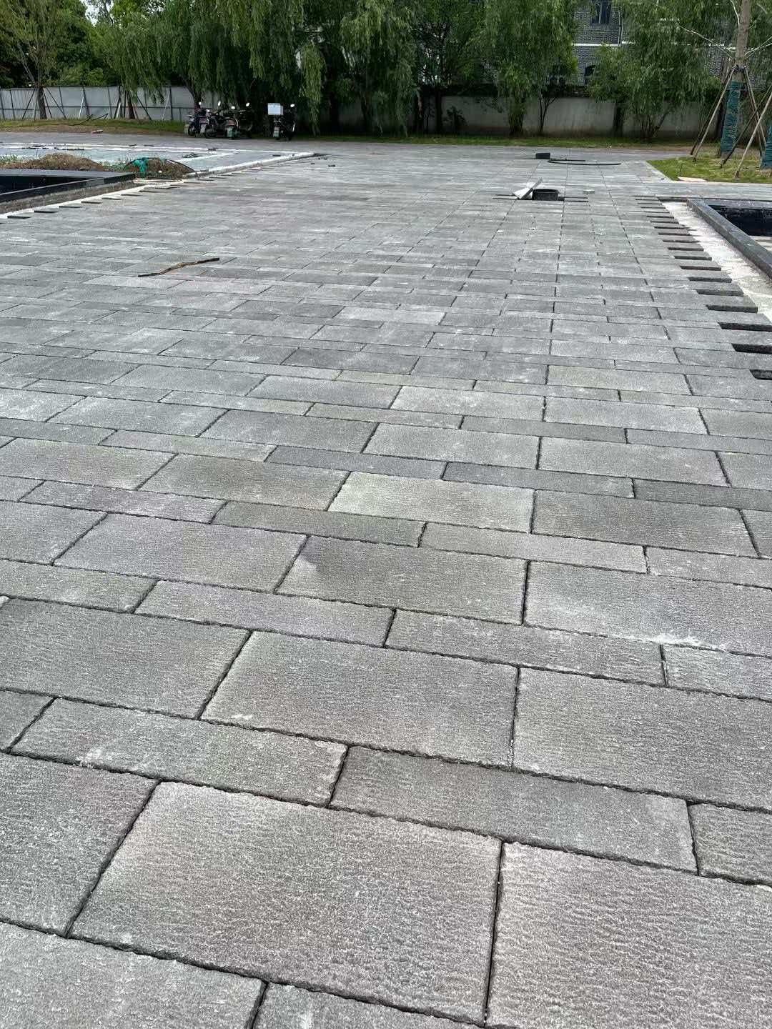 芜湖 工地仿古石铺装现场实拍