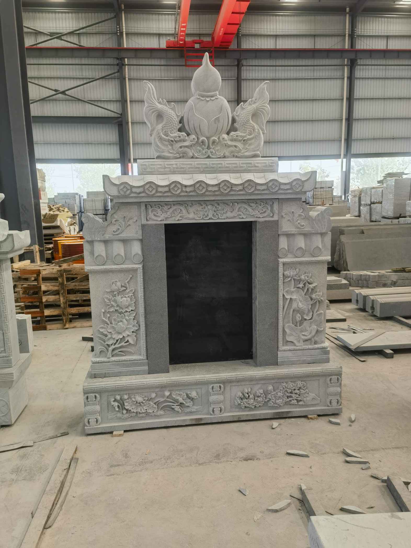 芜湖 芝麻灰高档墓碑、土墓，一套也支持定做