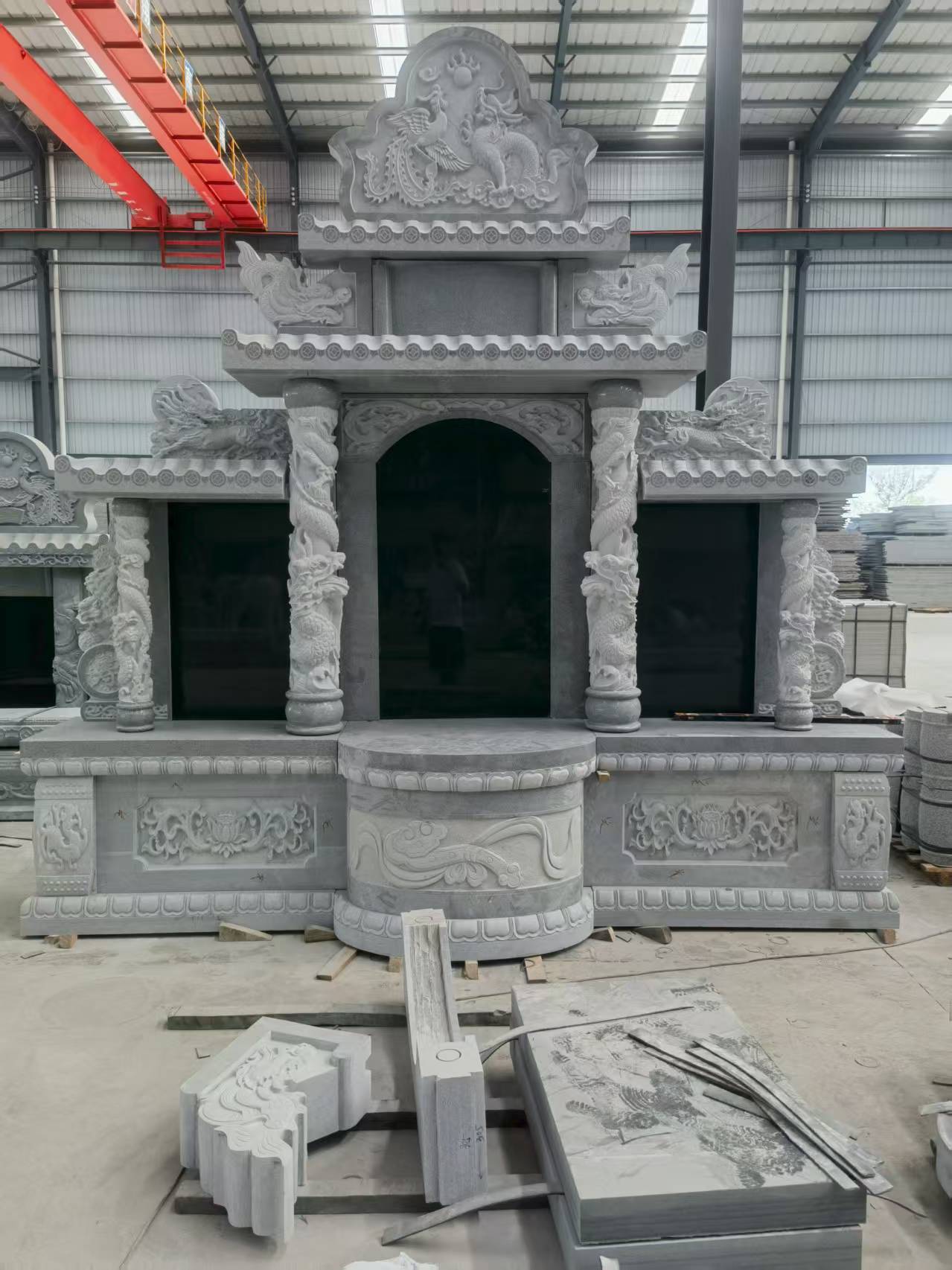 芜湖 芝麻灰高档墓碑，土墓，可定制