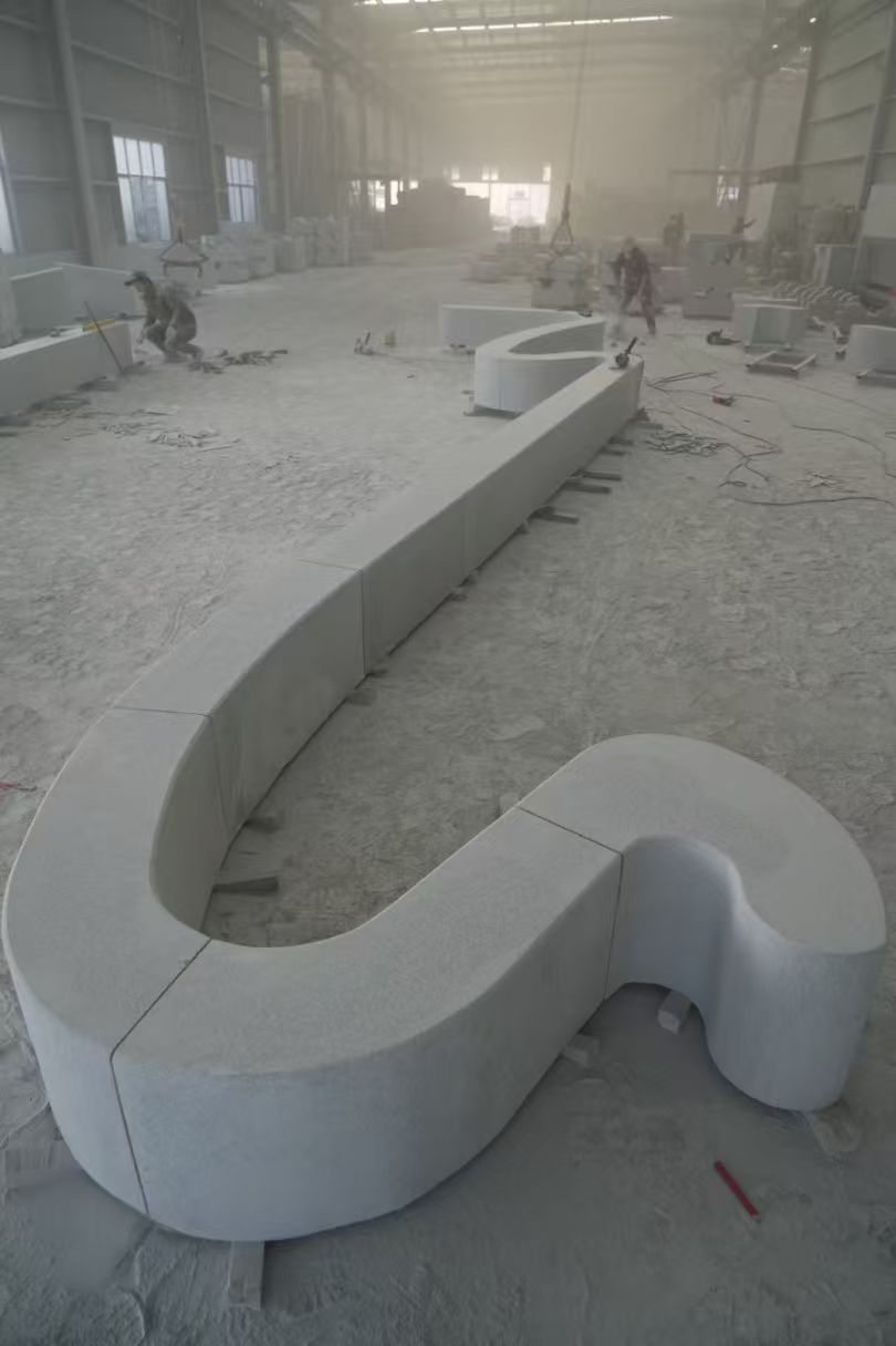 芜湖 花岗岩整石坐凳拼装